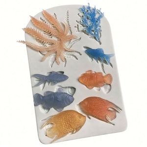 Décoration de gâteaux pour usage domestique, moule en silicone en forme de poisson animal marin pour bonbons durs, poupée reborn, personnalisation OEM/ODM - Product Image 2