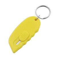 Couteau coupe-boîte en carton de sécurité rétractable avec logo personnalisé outil à main en plastique coloré