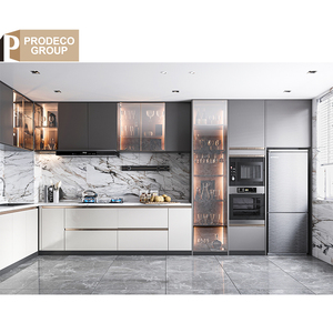 Prodeco personalizzazione mobili alta lucentezza promozionale OEM basso prezzo mobile maniglia della <span class=keywords><strong>cucina</strong></span> <span class=keywords><strong>Base</strong></span> con armadi rubinetto - Product Image 2