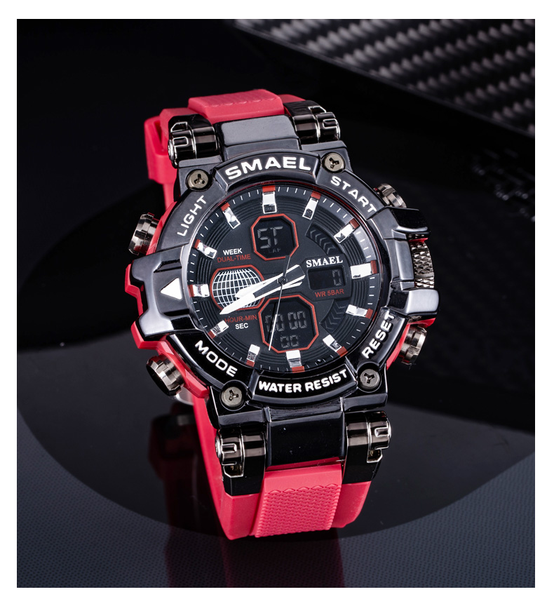 Watches men original brand SMAEL 8027 luxury mens watches quartz digital plastic men's sport watch