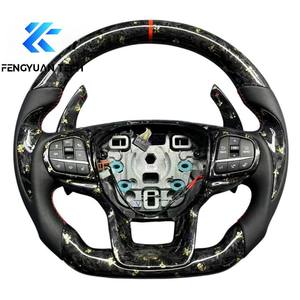 Volante de Fibra de Carbono Forjado en Caliente con Parte Superior Plana y Luces LED para Ford Explorer Mustang GT XLT <span class=keywords><strong>ST</strong></span> S650 S197 2021 <span class=keywords><strong>2022</strong></span> 2024 2025 2026 - Product Image 5