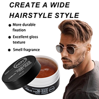 Emballage rouge afro-américain de marque privée, produits à base de cire pour cheveux traités par couleur, produits coiffants pour hommes