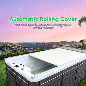 <span class=keywords><strong>Cubierta</strong></span> de <span class=keywords><strong>Piscina</strong></span> Enrollable Automática de Aluminio Impermeable, Versión Mejorada TSPK, para Uso en Spa, Diseño Moderno - Product Image 2