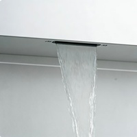 Ensemble de douche thermostatique de luxe moderne en laiton électroplaqué avec affichage numérique, fonction pluie et massage, haute pression