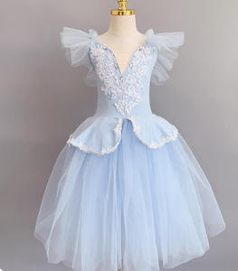 Robe de ballet longue pour enfants, costume de scène, <span class=keywords><strong>tutu</strong></span> de petit cygne pour fille, tenue de scène professionnelle pour le Lac des cygnes - Product Image 5