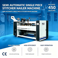 Machine à agrafer semi-automatique haute vitesse pour boîtes en carton ondulé monobloc, pour la formation de cartons en carton simple feuille