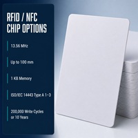 Carte RFID hybride double puce PVC 860-960 MHz UHF 13,56 MHz HF 1K M1 pour serrures de porte d'hôtel, accès aux salles de sport et gestion du temps de présence, usine OEM
