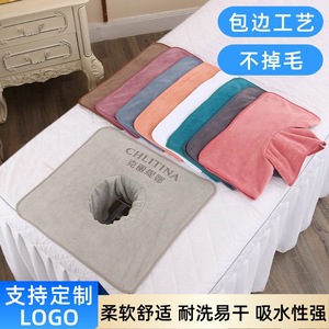 Runle ผ้าไมโครไฟเบอร์แบบหนาสำหรับใช้นวดในร้านเสริมสวย35x35 40x40 40 40X80 60x90ดูดซับด้วยโลโก้ - Product Image 3