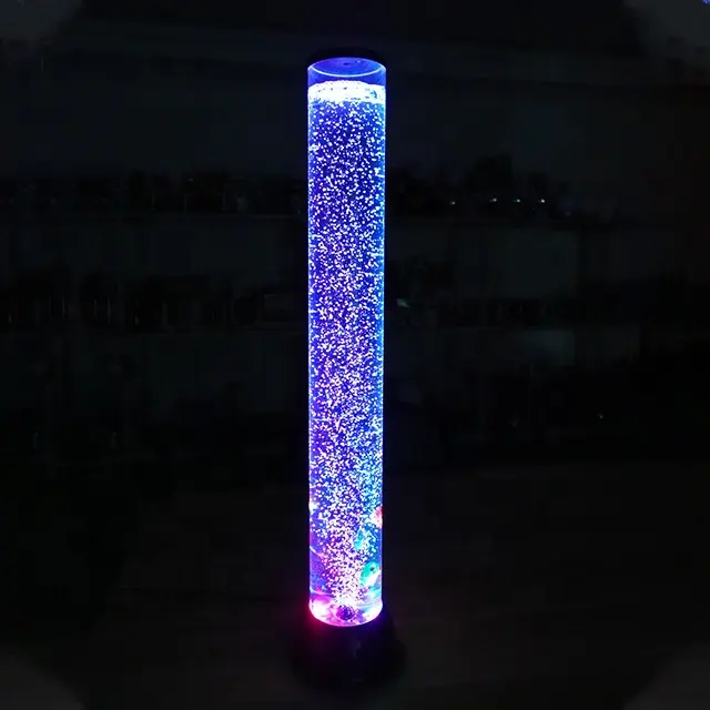 Bán buôn LED Aquarium lớn nhiều màu sắc thay đổi giải trí ánh sáng Bong Bóng Cá ống đèn sàn