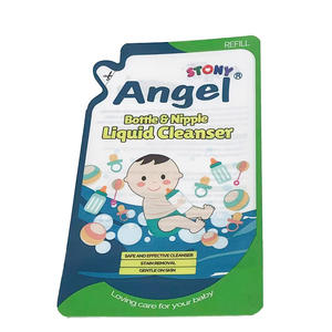 Pochettes souples brillantes blanches de 16,9 oz, scellées sur 3 côtés, anti-fuite, pour détergent liquide pour bébé - Product Image 4