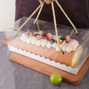 OMT-rollo suizo de plástico PET personalizado, caja de embalaje Para pastel, Pasteles, polos, Tortas - Product Image 2