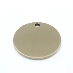 Multiple Options Solid Brass Brushed Finish Metal Logo Tags Engraved Laser Print Pets Label Wholesale