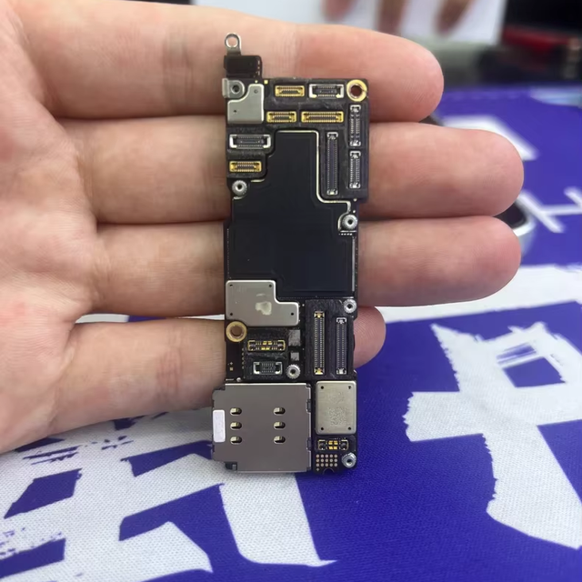Original Used Unlocked Motherboard with Face for   14 Pro 128gb 256gb
