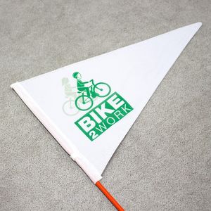 Impresión personalizada bicicleta barco seguridad Triangular Bandera de negocios al aire libre bicicleta montar banderas promocionales Banners - Product Image 1