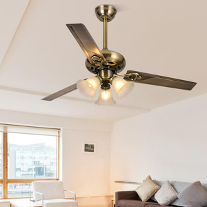 Scalable Fan Blades Gold Chandelier Pendant Light Modern Home Decorative glass Luxury LED Ceiling Fan with Lights - Product Image 5