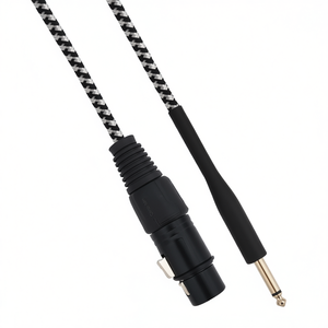 Câble audio mono Cannon XLR femelle vers jack 6,35 mm mâle, 3 mètres, blanc et noir - Product Image 2