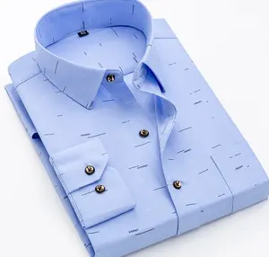 Slim Fit Casual Algodón Elegante Buena Calidad Personalizado Negocios Camisas de manga larga Camisas de los hombres Camisa formal de los hombres