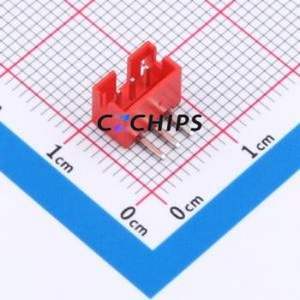 A200F1W1-2R3P12 Wire-to-Board Pin Header Bent Lead Through Hole,P=2mm Connector 1x3P 2mm Right Angle Insert PH - Product Image 1