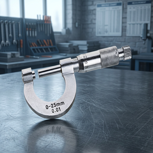 Micromètre 0-25 mm, précision 0,01 mm, outil de mesure en métal pour l'enseignement de la physique - Product Image 2