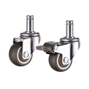 Abdominal Muscle Disc <strong>Wheel</strong> <strong>with</strong> Spring Clamp and Synthetic Rubber 1.5-Inch Swivel Casters for Hairdressing Chair &amp; Work <strong>Stool</strong> - Product Image 1