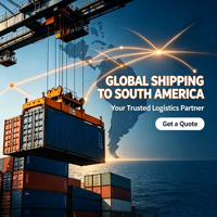Expédition maritime directe FCL Chine vers le port de Santos au Brésil, conteneur 20 pieds 40HQ, agent pour le commerce sud-américain