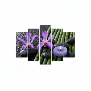 ศิลปะผนังไม้ไผ่โกรฟเซน-งานศิลปะผ้าใบพิมพ์ชุด5ผืนผ้าใบ - Product Image 2