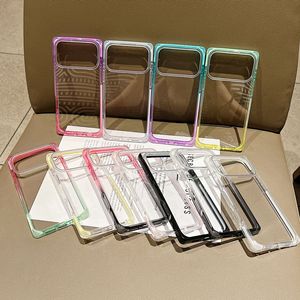 Custodia per telefono con cornice in TPU sfumato, <span class=keywords><strong>trasparente</strong></span>, antiurto in TPU e PC per <span class=keywords><strong>iPhone</strong></span> 17 16 15 14 13 12 11 - Product Image 2