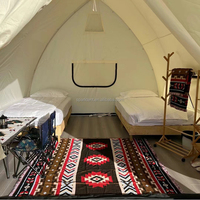 Yourte à voile de luxe pour l'extérieur, tente safari pour hôtel, tentes imperméables pour le glamping avec poteau en acier