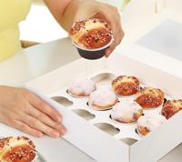 Boîte d'Emballage Personnalisée en Carton Blanc Pour Gâteaux avec Fenêtre, Boîtes à Cupcakes de 4, 6 et 12 Trous Pour Pâtisserie