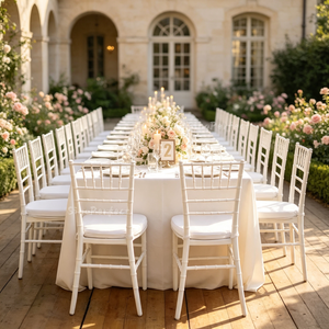 Guangzhou China Gold Steel Banquet Ceremony <b>Dining</b> Wedding Chavari Chivari Tiffanie <b>Chairs</b> Used for Event - Product Image 1