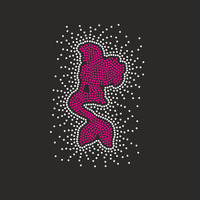 Sirène Hotfix Strass Modèle Strass Motif Plat Verre Transfert À Chaud Patch Bling Cristal Motif Chaussures Décor Strass