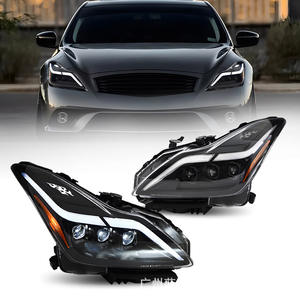 Conjunto de faros delanteros dinámicos de alto brillo para luces de afinación modificadas G37 G28 de dos puertas Infiniti 08-15 que incluyen dirección Streamer - Product Image 1