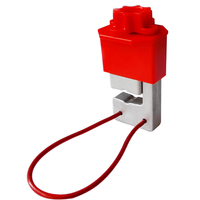 Bloqueo de Válvula de Mariposa de Acero Inoxidable Anticorrosión sin Llave con Cable Rojo ANSI Grado 1 para Seguridad LOTO en Fábricas