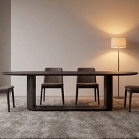 Table à manger ovale extensible et personnalisable en bois massif, style campagnard américain, pour salle à manger et mobilier de conférence domestique