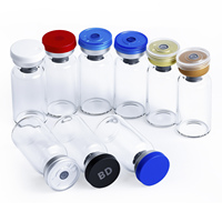 Flacons en verre borosilicate personnalisés, portables, 3-30 ml, transparents, pour l'emballage de cosmétiques et d'extraits végétaux