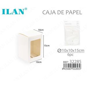 Scatola di Carta Ilan 10x10x15 Cm con Finestra per Conservazione Elettronica - Product Image 1