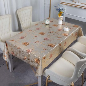 Housse <span class=keywords><strong>de</strong></span> <span class=keywords><strong>table</strong></span> personnalisée avec logo BOEN, PVC, style européen, jacquard, <span class=keywords><strong>papier</strong></span> non tissé, hôtel, restaurant, salle à manger - Product Image 1
