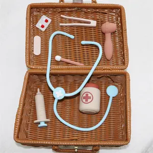 Fabrik Großhandel New Patent Design Play Medical Set Zulassung Doctor Toy Kids Silikon Doctor Kit BPA Free Silikon Doctor Set