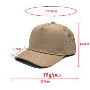 Casquette de baseball unisexe en polyester à séchage rapide, 5 panneaux, en tissu maillé respirant pour hommes et femmes - Product Image 3