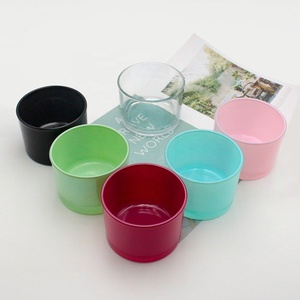 Fengjun โถเทียนแก้วใสพร้อมฝาปิดสีขาวมันวาว - Product Image 4