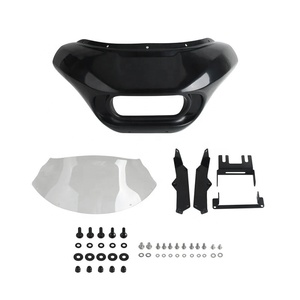 Parabrisas estilo tiburón Pazoma para faro delantero HD Softail <span class=keywords><strong>Fat</strong></span> <span class=keywords><strong>Bob</strong></span> <span class=keywords><strong>2018</strong></span>+ con montaje todo en uno estilo DS, ABS, para reacondicionamiento/actualización - Product Image 4
