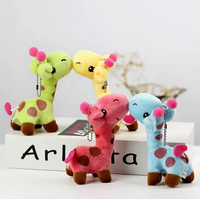 Penjualan Langsung Pabrik Hadiah Festival Jerapah Mainan Boneka Kartun Warna-warni untuk Anak-anak Mainan Plush Super Lembut Boneka Cakar
