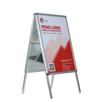 Advertising Poster Holder, Double Sided Board, A2, Aluminum