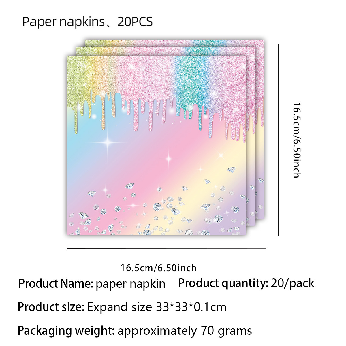 Paper towels 20pcs-macaron birthday