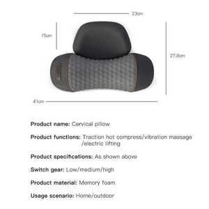 Almohada Cervical de Espuma Viscoelástica con Compresión Caliente, Función de Vibración y Música, Alimentación por USB, Tamaño Personalizable para Masaje de Cuello - Product Image 6