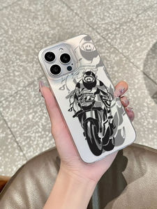 Coque <span class=keywords><strong>Moto</strong></span> GP Racing Rider, Étui Transparent Antichoc en TPU pour iPhone 17/16/15/14 Pro Max, Accessoires Mobiles pour Voiture - Product Image 3