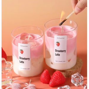 Vela Aromática de Soya con Aroma a Latte Helado, Etiqueta Personalizada LANJO RTS, Hecha a Mano, Aroma a Mocha, Lujosa, Ecológica, de Larga Duración, Decoración para el Hogar - Product Image 6