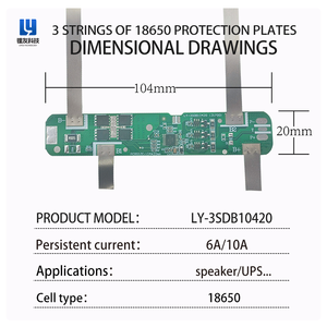 Carte de protection LiFePO4 Produit PCBA avec NTC BMS 3S 6A 10A 11.1V Convient pour <span class=keywords><strong>les</strong></span> haut-parleurs, la surveillance et <span class=keywords><strong>les</strong></span> lumières - Product Image 4