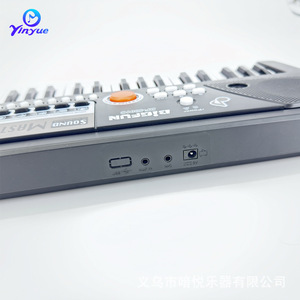 Yinyue 49-Key Electronic Keyboard With <b>Microphone</b> For Children Educational Musical Instrument Practice Toy Black - Product Image 3