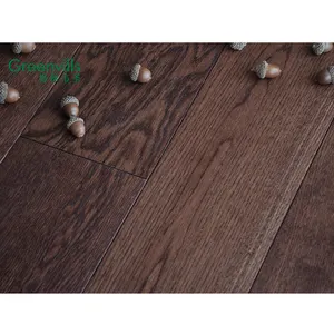 Engineered white oak wood flooring, Russian white oak, Merlot color stained
